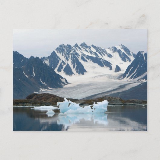 Noorwegen, Receding Glacier en iceberg Briefkaart (Voorkant)
