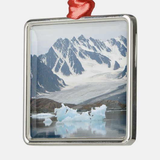 Noorwegen, Receding Glacier en iceberg Metalen Ornament (Links)