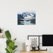 Noorwegen, Receding Glacier en iceberg Poster (Thuiskantoor)