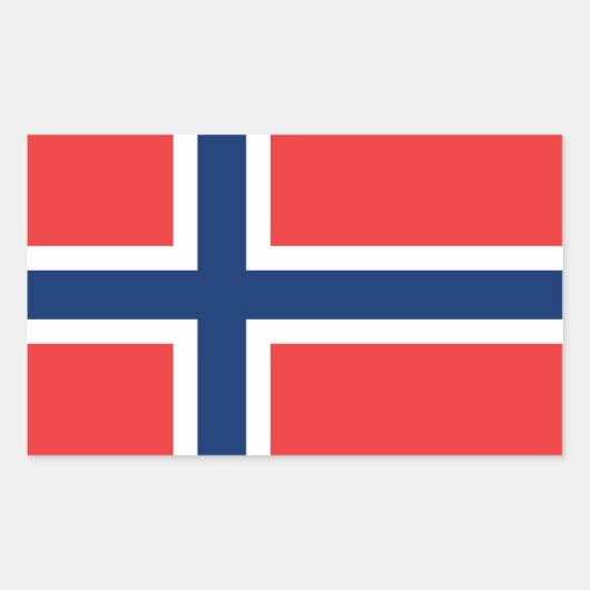 NOORWEGEN RECHTHOEKIGE STICKER (Voorkant)