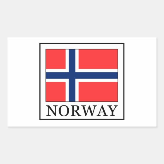 Noorwegen Rechthoekige Sticker (Voorkant)