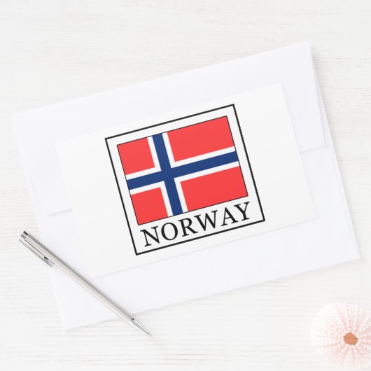 Noorwegen Rechthoekige Sticker (Envelop)