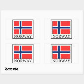 Noorwegen Rechthoekige Sticker (Vel)