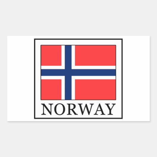 Noorwegen Rechthoekige Sticker (Voorkant)