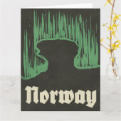 Noorwegen reis ski poster kaart (Gele Bloem)