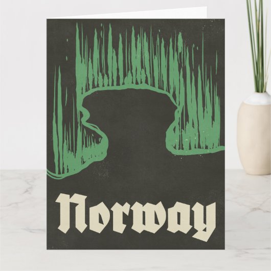 Noorwegen reis ski poster kaart (Voorkant)