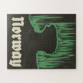 Noorwegen reis ski poster legpuzzel (Horizontaal)