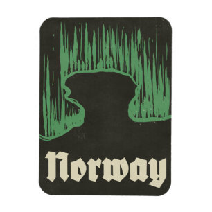 Noorwegen reis ski poster magneet