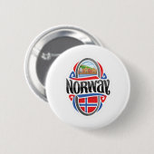 Noorwegen Ronde Button 5,7 Cm (Voorkant /achterkant)