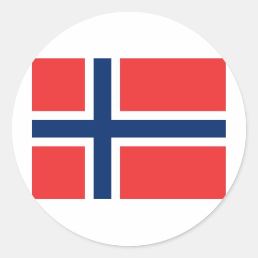 Noorwegen Ronde Sticker (Voorkant)