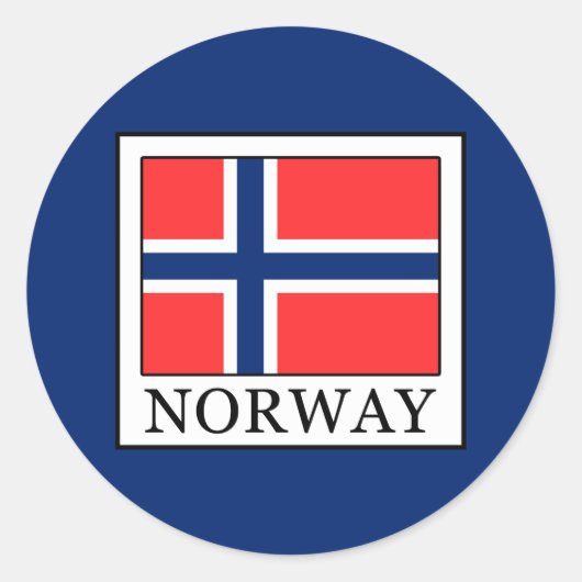Noorwegen Ronde Sticker (Voorkant)