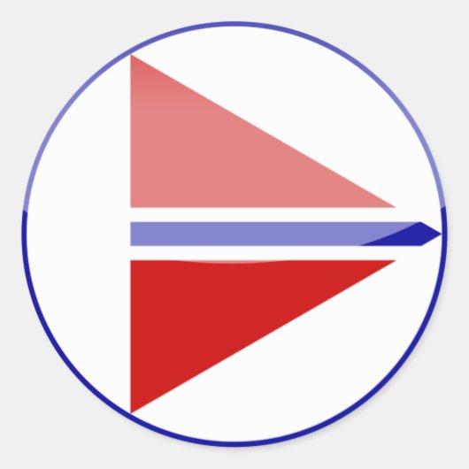 noorwegen ronde sticker (Voorkant)