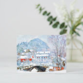 Noorwegen, Sandviken Village Snow Claude Monet Briefkaart (Staand voorkant)
