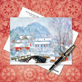 Noorwegen, Sandviken Village Snow Claude Monet Briefkaart