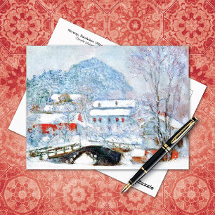 Noorwegen, Sandviken Village Snow Claude Monet Briefkaart