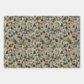 Noorwegen, Scandi, bomen, vogels, dieren Inpakpapier Vel (Voorkant)