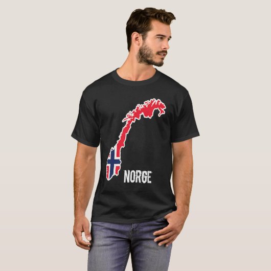 Noorwegen Scandinavië Noorse vlag Europa T-shirt (Voorkant volledig)
