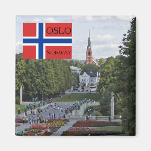 Noorwegen Scandinavië Oslo Vigeland reizen souveni Magneet