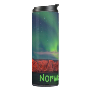 Noorwegen Scandinavisch Noorderlicht Rode Kliffen Thermosbeker