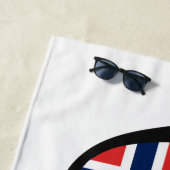 NOORWEGEN Shades aangepaste tekst strandhanddoek Strandlaken (In situ)