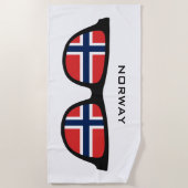 NOORWEGEN Shades aangepaste tekst strandhanddoek Strandlaken (Voorkant)