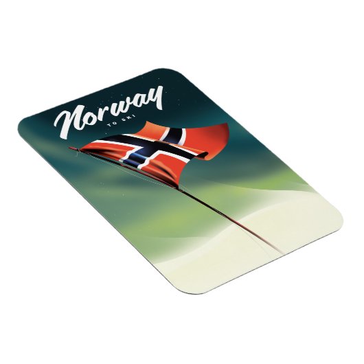 Noorwegen Ski poster Magneet (Rechterzijde)