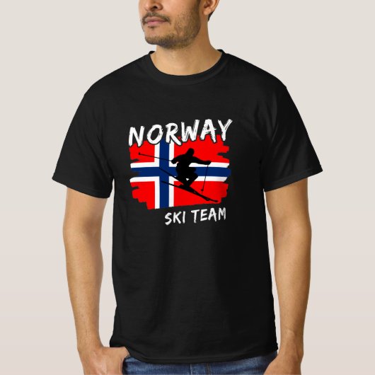 Noorwegen Ski T-shirt (Voorkant)