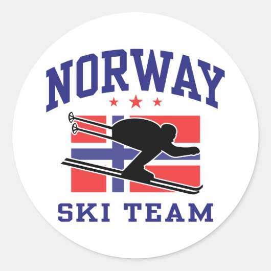 Noorwegen Ski Team Ronde Sticker (Voorkant)