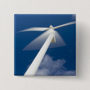 Noorwegen, Sogn og Fjordane. Windmolen bij Kråkene Vierkante Button 5,1 Cm