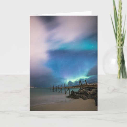 Noorwegen Sommaroy Island Aurora Kaart (Voorkant)