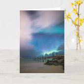 Noorwegen Sommaroy Island Aurora Kaart (Gele Bloem)