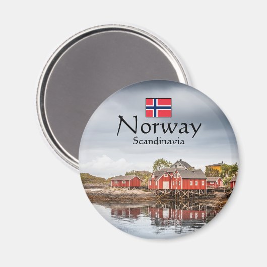 Noorwegen Souvenir Magneet (Voorkant / Achterkant)