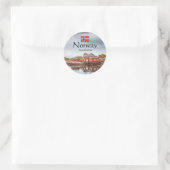 Noorwegen Souvenir Ronde Sticker (Tas)