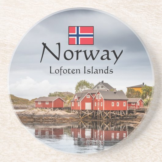 Noorwegen Souvenir Zandsteen Onderzetter (Voorkant)