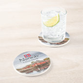 Noorwegen Souvenir Zandsteen Onderzetter (Zijkant)