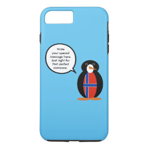 Noorwegen sprekend mevrouw Pinguïn gepersonaliseer iPhone 8/7 Plus Hoesje