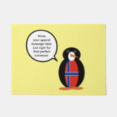 Noorwegen sprekend Mevrouw Pinguïn Persoonlijk Deurmat (Voorkant)