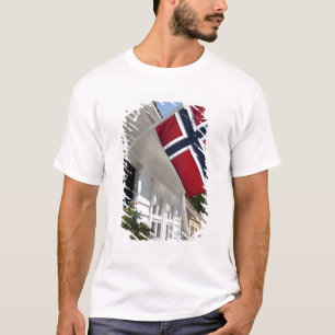 Noorwegen, Stavanger. Historische stadsgezichten. T-shirt