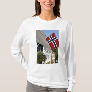 Noorwegen, Stavanger. Historische stadsgezichten. T-shirt