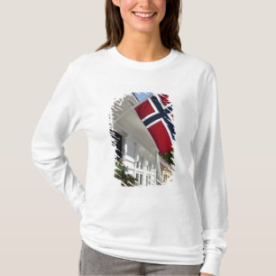 Noorwegen, Stavanger. Historische stadsgezichten. T-shirt
