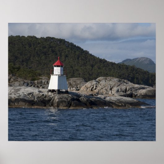 Noorwegen, Stavanger. Uitzichten langs Lysefjord. Poster (Voorkant)