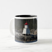 Noorwegen, Stavanger. Uitzichten langs Lysefjord. Tweekleurige Koffiemok (Voorkant links)