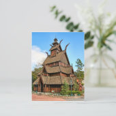 Noorwegen, Stave Church Briefkaart (Staand voorkant)