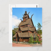 Noorwegen, Stave Church Briefkaart (Voorkant / Achterkant)