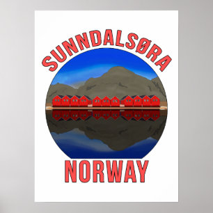 Noorwegen Sunndalsøra Revel Noors Poster
