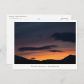 Noorwegen Sunset Mountain Briefkaart (Voorkant / Achterkant)