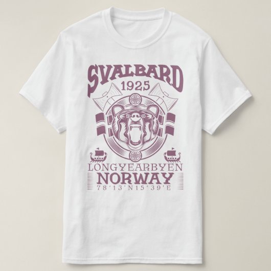 NOORWEGEN SVALBARD LONGYEARBYEN - POLAIRE BEER T-SHIRT (Design voorkant)