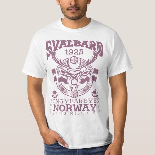 NOORWEGEN SVALBARD LONGYEARBYEN - REINDEER T-SHIRT (Voorkant)
