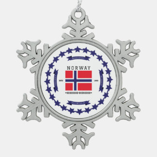 Noorwegen Tin Sneeuwvlok Ornament