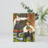  Noorwegen, traditionele Noorse kostuum Briefkaart (Staand voorkant)